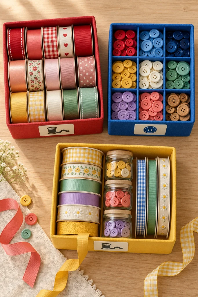 Color‑Coded Craft Room Ideas Bins