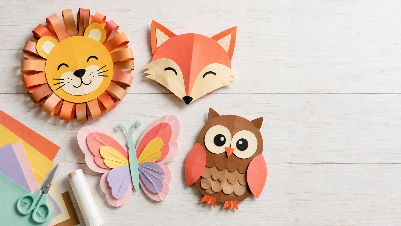 20 Easy Paper Animal Crafts for Kids