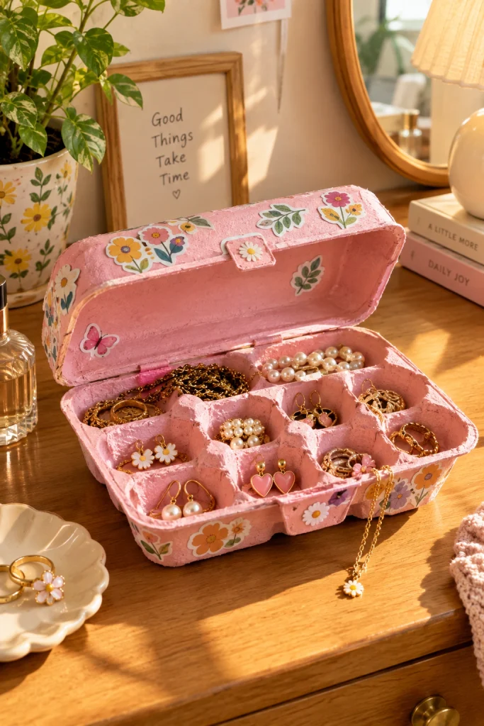 Egg Carton Jewelry Box
