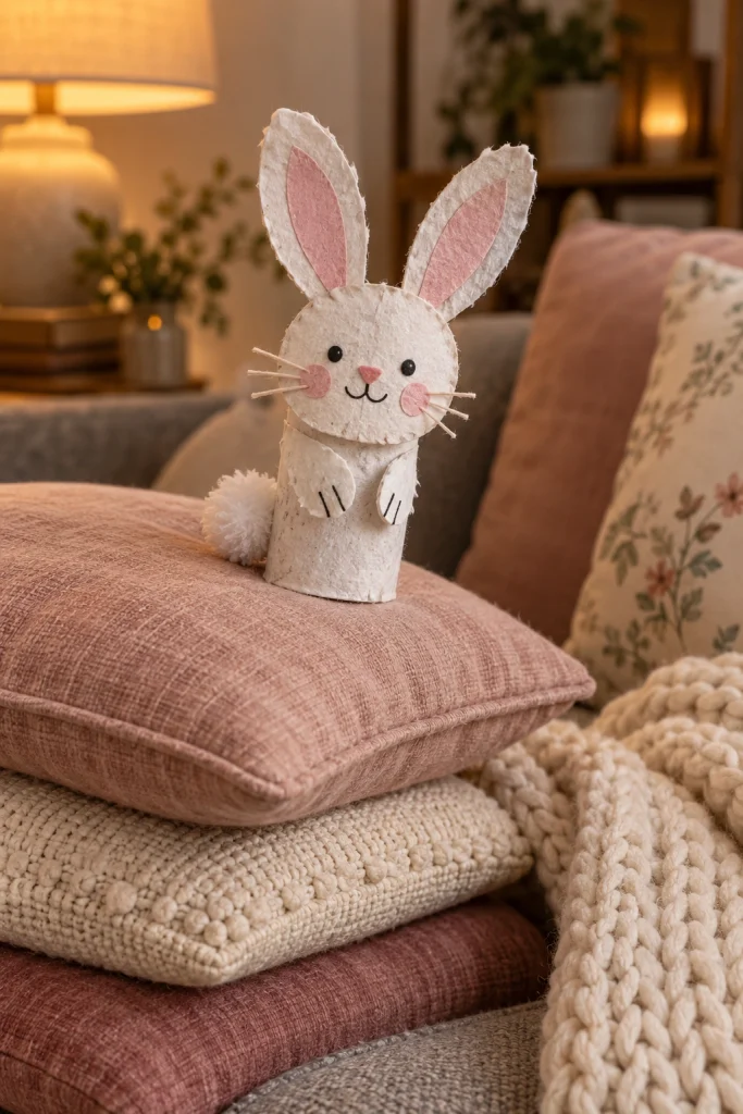 Fluffy Bunny Finger Puppet