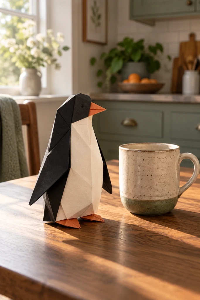 Foldable Paper Penguin Pal