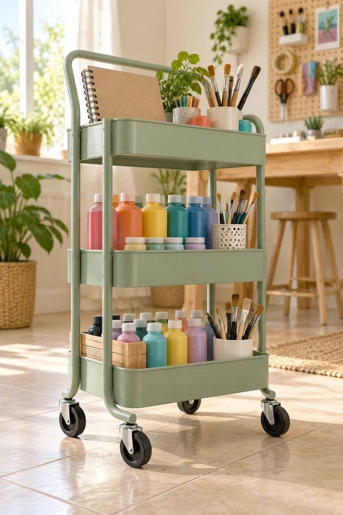 Mobile Craft Room Ideas Cart