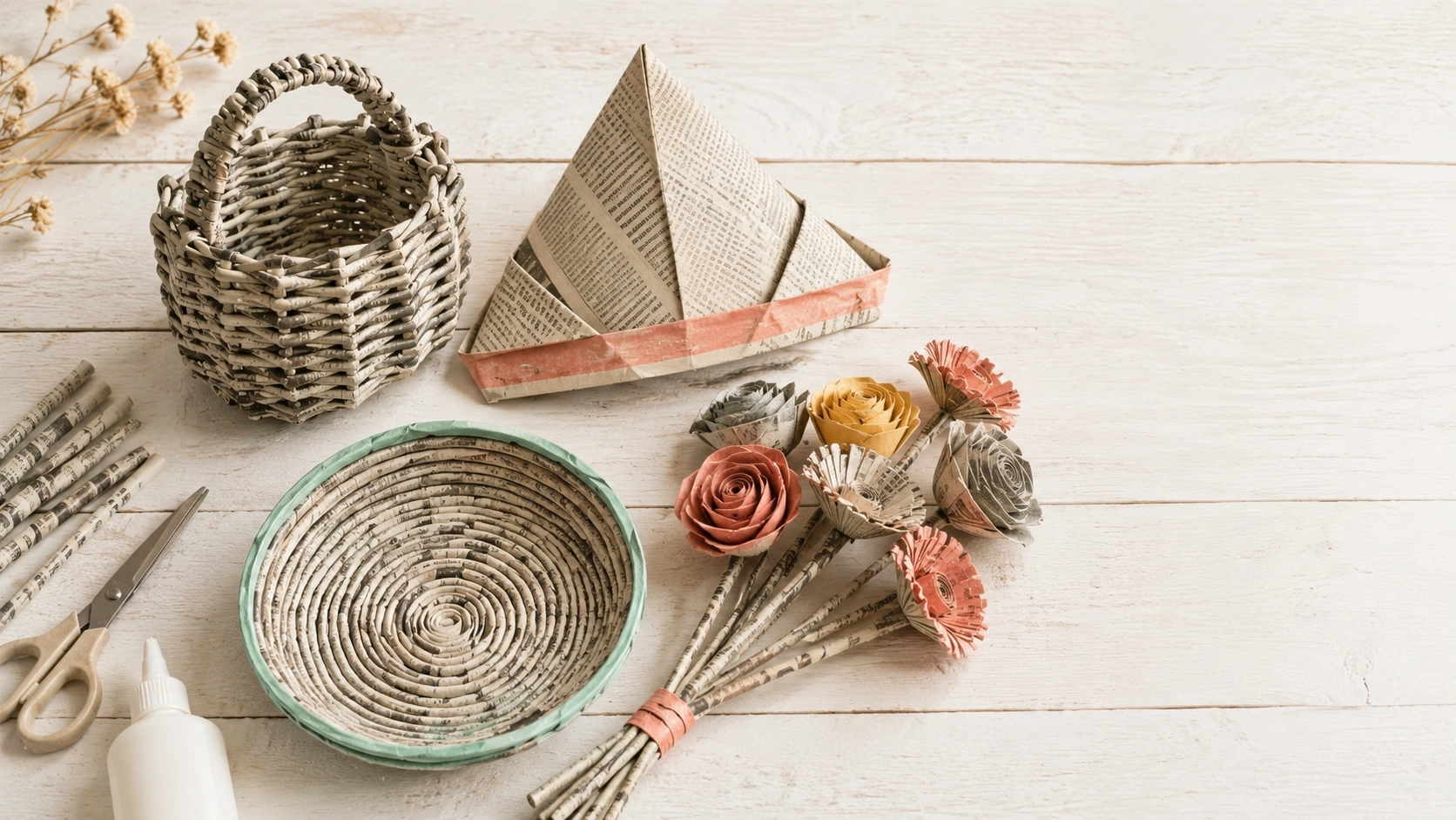 16 Newspaper Craft Ideas