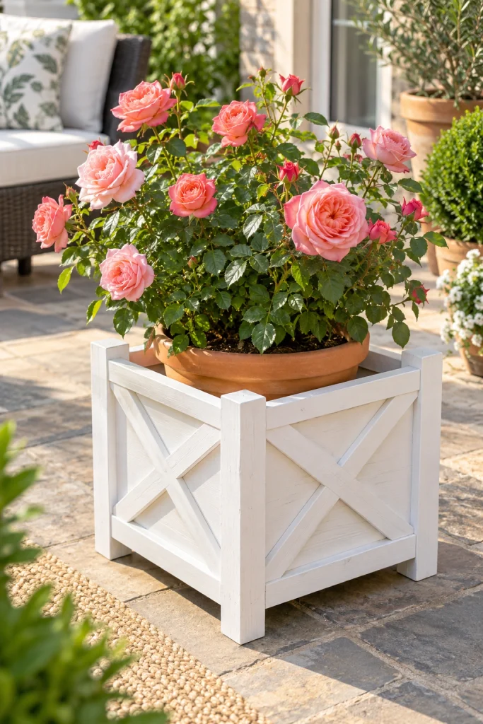 Painted Planter Boxes