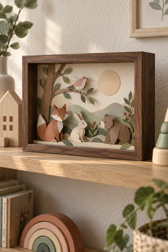 Paper Animal Crafts Shadow Box