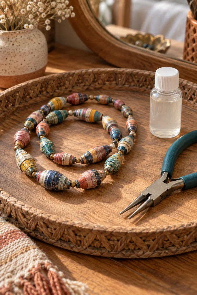 Paper Bead Necklace