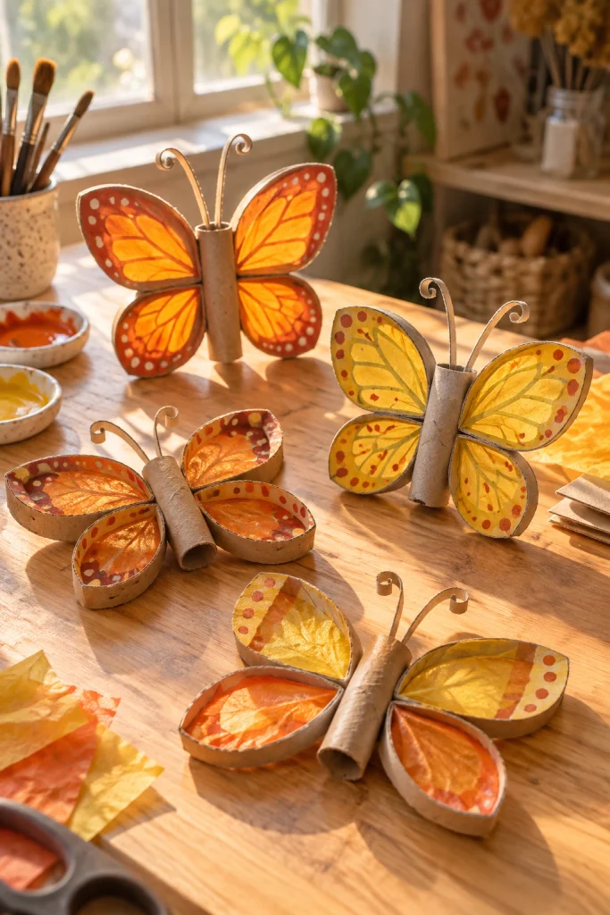 Paper Roll Craft Butterflies