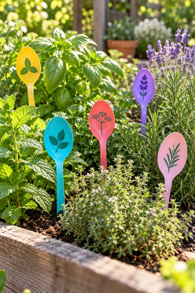 Plastic Spoon Garden Markers