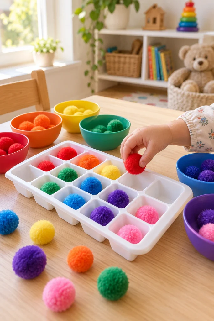 Pom-Pom Color Sorting