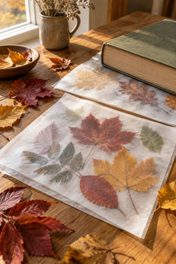 Press Fall Crafts Leaves