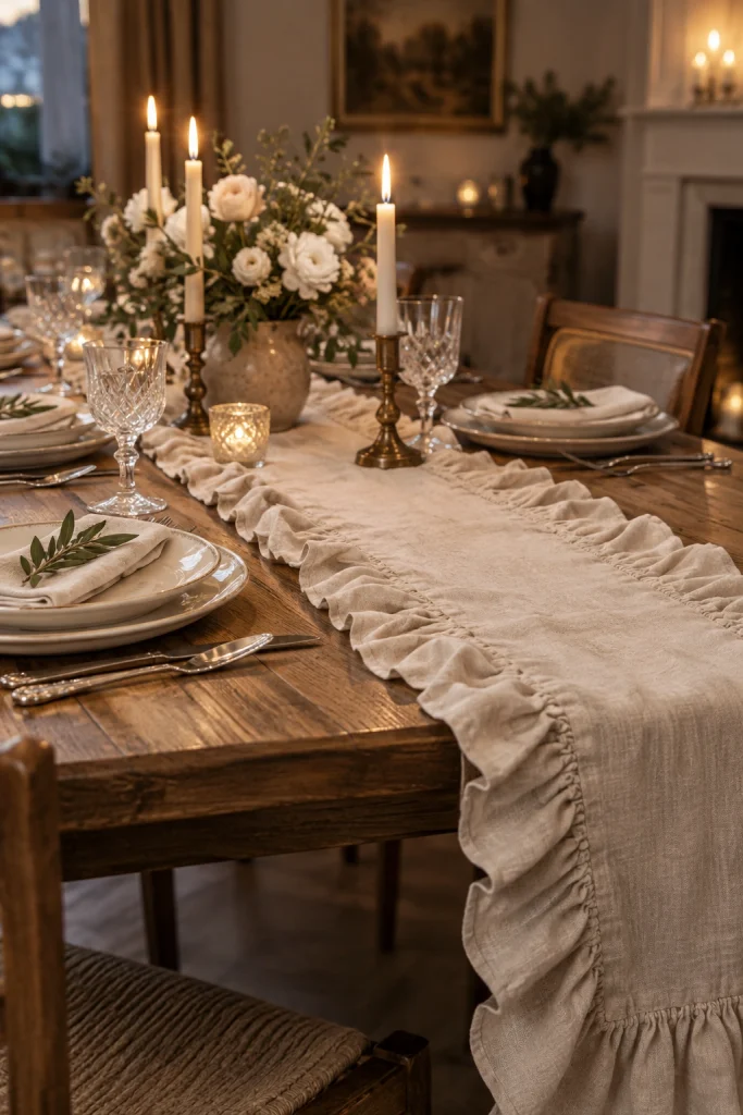 Ruffled Table Runners