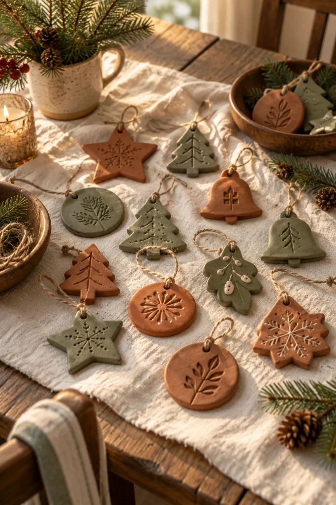 Rustic Clay Ornaments