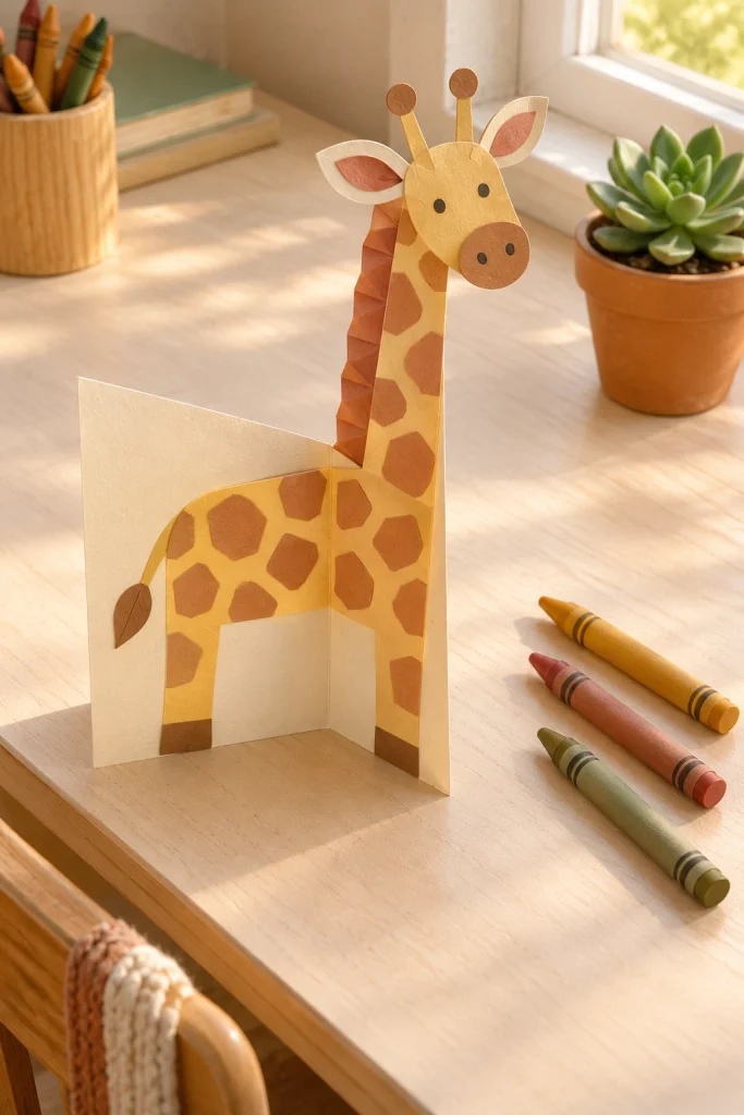Simple Giraffe Card Craft