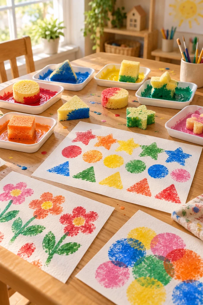 Sponge Printing Fun