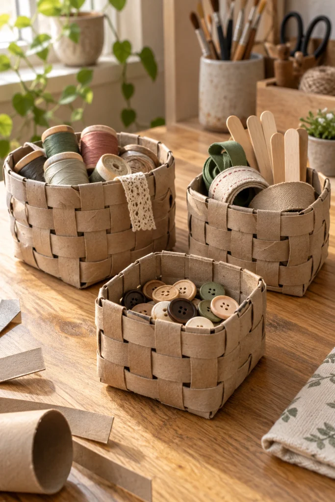 Toilet Paper Roll Craft Baskets