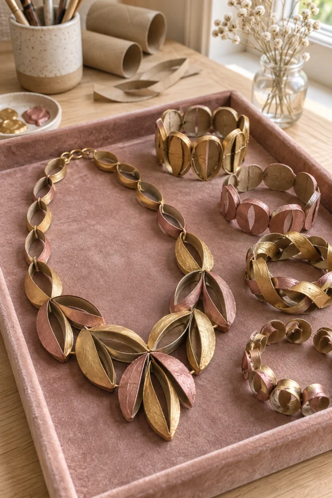 Toilet Paper Roll Craft Jewelry