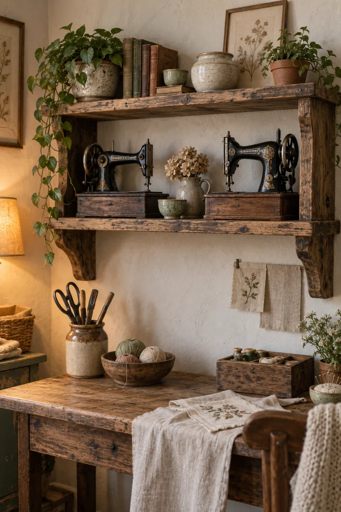 Upcycled Craft Room Ideas Shelf